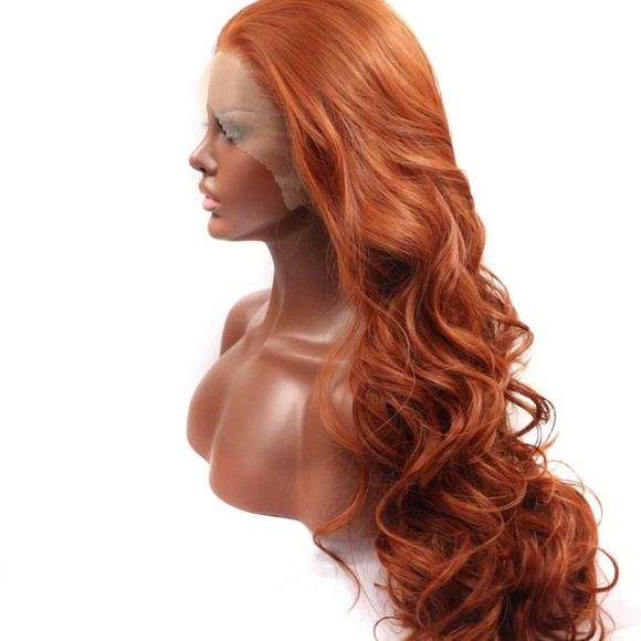 Copper Red Wavy Beauty Lace Front Wig main image 4